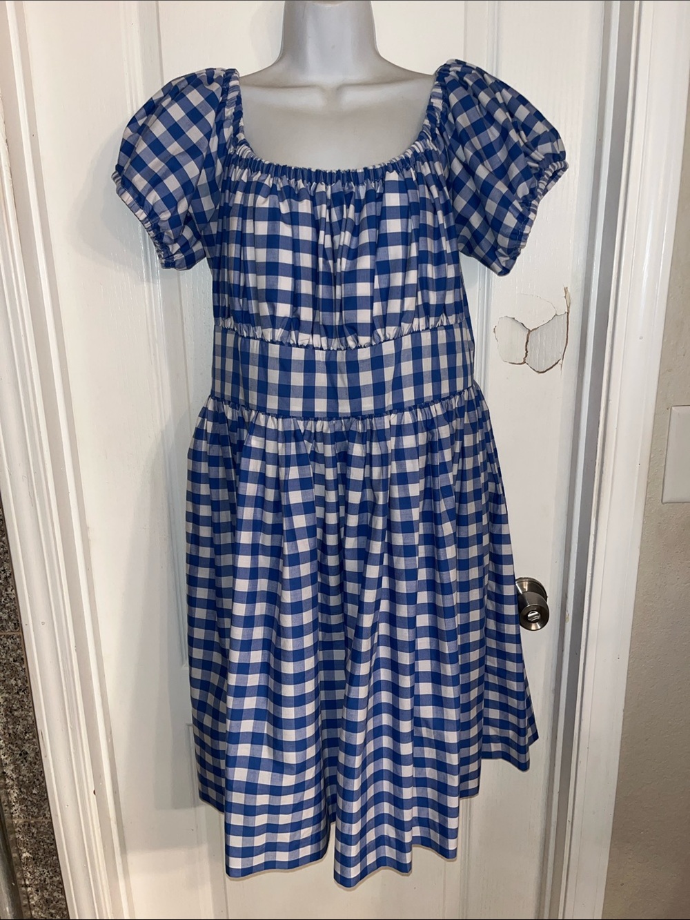Hearts and Found Margaret Princess blue and white gingham print